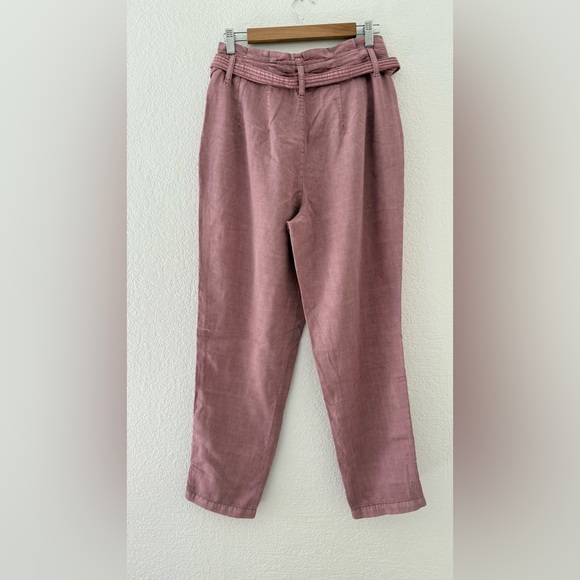 American Eagle Outfitters Dusty Rose Lyocell paper bag pants Size 6 Short - Picture 9 of 10